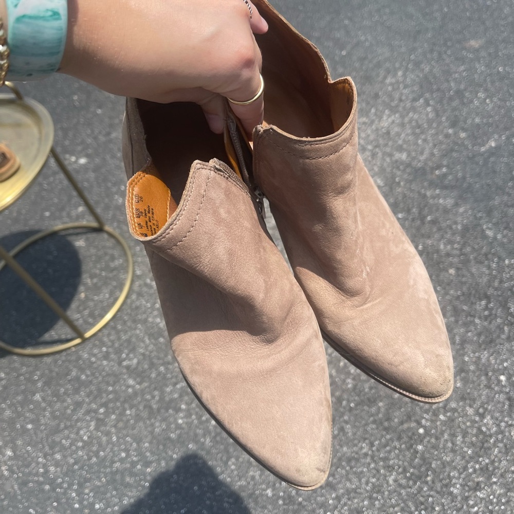 Tan leather boots